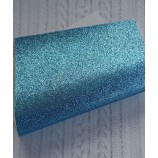 Декоративный материал кожзам глиттер мелкий голубой