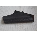 Декоративный материал кожзам глиттер мелкий черный основа силикон
