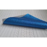 Декоративный материал кожзам глиттер мелкий синий