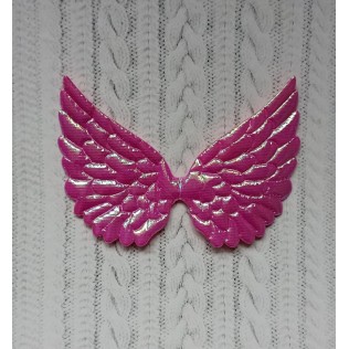 Патч Крылья большие 12х9 см ярко-розовый перламутр