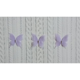 Бабочка шифоновая трёхслойная 5 см фиолетовый